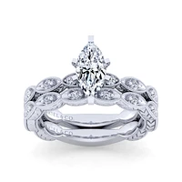 Gabriel & Co 10x5 Engagement Ring 14K White Gold Victorian ER4122M4W44JJ
