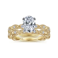 Gabriel & Co 8x6 Engagement Ring 14K Gold Victorian ER4122O4M44JJ