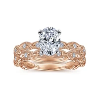 Gabriel & Co 8x6 Engagement Ring 14K Two-Tone Gold Victorian ER4122O4T44JJ