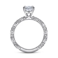Gabriel & Co 8x6 Engagement Ring 14K White Gold Victorian ER4122O4W44JJ
