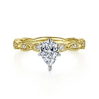Gabriel & Co 7x5 Engagement Ring 14K Gold Victorian ER4122P3M44JJ