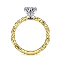 Gabriel & Co 7x5 Engagement Ring 14K Gold Victorian ER4122P3M44JJ