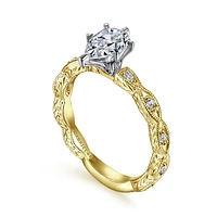 Gabriel & Co 7x5 Engagement Ring 14K Gold Victorian ER4122P3M44JJ