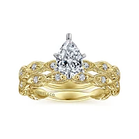 Gabriel & Co 7x5 Engagement Ring 14K Gold Victorian ER4122P3M44JJ