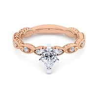 Gabriel & Co 7x5 Engagement Ring 14K Two-Tone Gold Victorian ER4122P3T44JJ