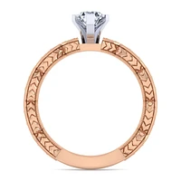Gabriel & Co 7x5 Engagement Ring 14K Two-Tone Gold Victorian ER4122P3T44JJ