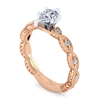 Gabriel & Co 7x5 Engagement Ring 14K Two-Tone Gold Victorian ER4122P3T44JJ