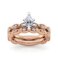 Gabriel & Co 7x5 Engagement Ring 14K Two-Tone Gold Victorian ER4122P3T44JJ