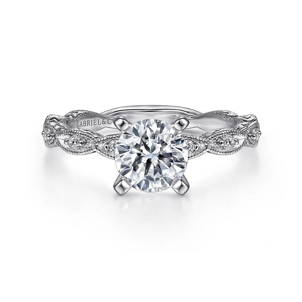 Gabriel & Co 6.5 Engagement Ring Platinum Victorian ER4122PT4JJ