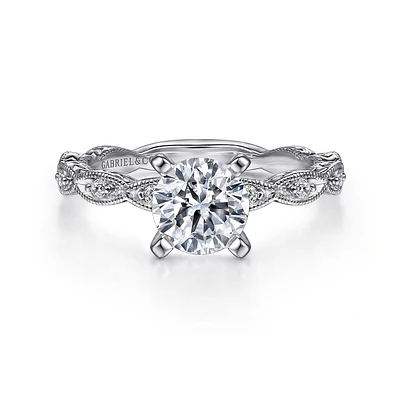 Gabriel & Co 6.5 Engagement Ring Platinum Victorian ER4122PT4JJ