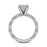 Gabriel & Co 6.5 Engagement Ring Platinum Victorian ER4122PT4JJ