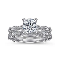 Gabriel & Co 6.5 Engagement Ring Platinum Victorian ER4122PT4JJ