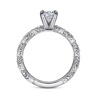 Gabriel & Co 5 Engagement Ring 14K White Gold Victorian ER4122R2W44JJ