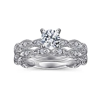 Gabriel & Co 5 Engagement Ring 14K White Gold Victorian ER4122R2W44JJ