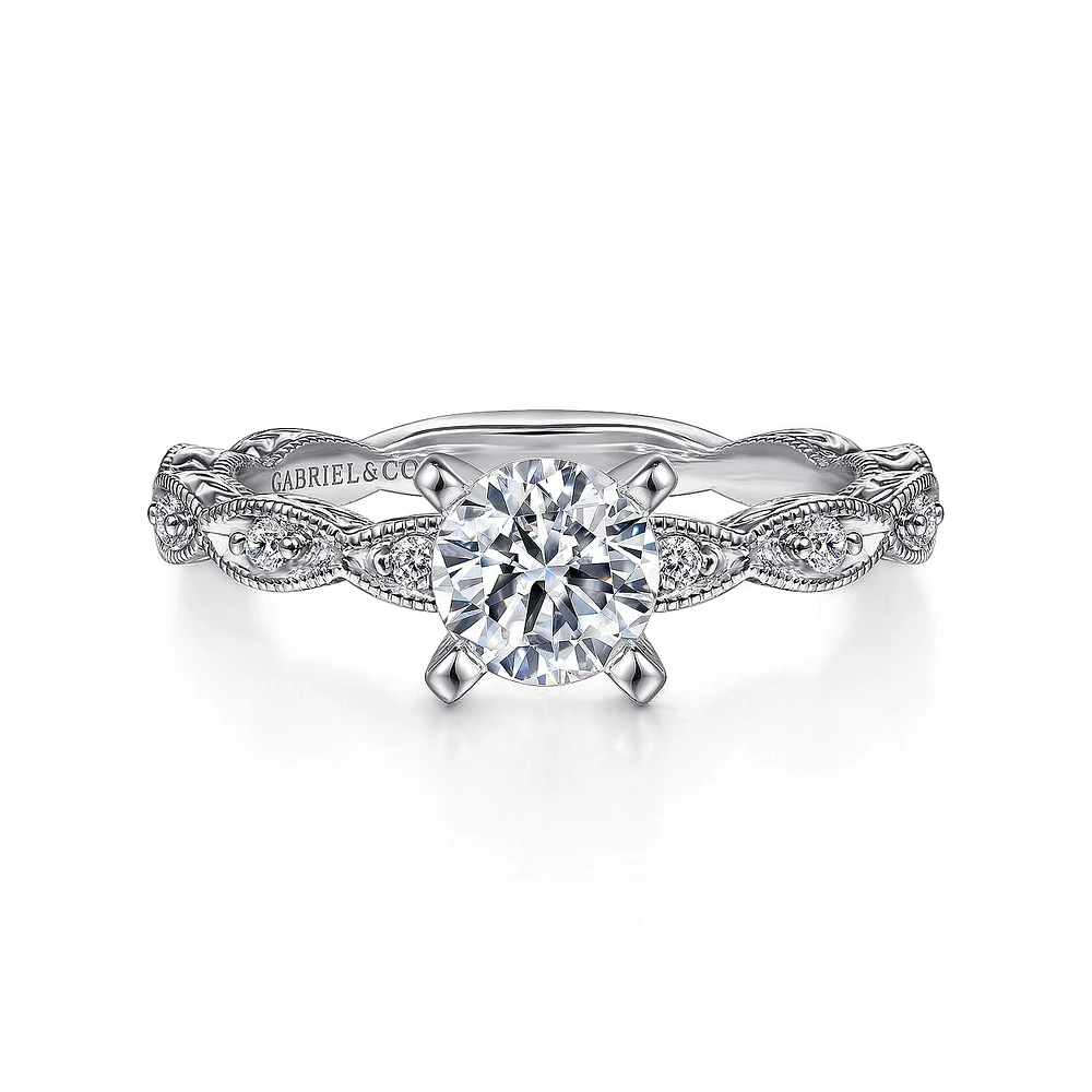 Gabriel & Co 5.75 Engagement Ring Platinum Victorian ER4122R3PT4JJ