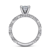 Gabriel & Co 5.75 Engagement Ring 14K White Gold Victorian ER4122R3W44JJ