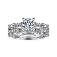 Gabriel & Co 5.75 Engagement Ring 14K White Gold Victorian ER4122R3W44JJ