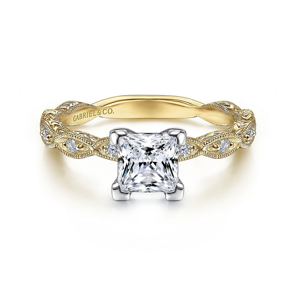Gabriel & Co 5.5 Engagement Ring 14K Gold Victorian ER4122S4M44JJ