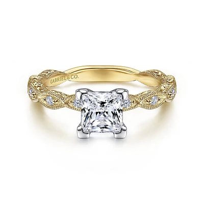 Gabriel & Co 5.5 Engagement Ring 14K Gold Victorian ER4122S4M44JJ
