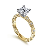 Gabriel & Co 5.5 Engagement Ring 14K Gold Victorian ER4122S4M44JJ