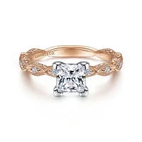 Gabriel & Co 5.5 Engagement Ring 14K Two-Tone Gold Victorian ER4122S4T44JJ