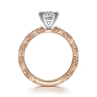 Gabriel & Co 5.5 Engagement Ring 14K Two-Tone Gold Victorian ER4122S4T44JJ