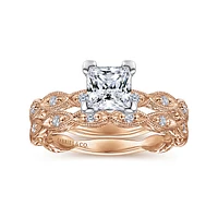 Gabriel & Co 5.5 Engagement Ring 14K Two-Tone Gold Victorian ER4122S4T44JJ