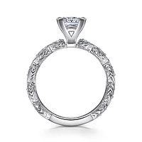 Gabriel & Co 5.5 Engagement Ring 14K White Gold Victorian ER4122S4W44JJ