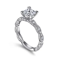 Gabriel & Co 5.5 Engagement Ring 14K White Gold Victorian ER4122S4W44JJ