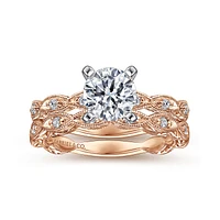 Gabriel & Co 6.5 Engagement Ring 14K Two-Tone Gold Victorian ER4122T44JJ