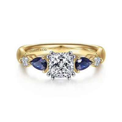 Gabriel & Co 5.5x5.5 Engagement Ring 14K Gold Classic ER6002C4M44SA
