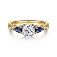 Gabriel & Co 5.5x5.5 Engagement Ring 14K Gold Classic ER6002C4M44SA