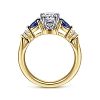 Gabriel & Co 5.5x5.5 Engagement Ring 14K Gold Classic ER6002C4M44SA