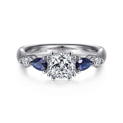 Gabriel & Co 5.5x5.5 Engagement Ring Platinum Classic ER6002C4PT4SA