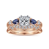 Gabriel & Co 5.5x5.5 Engagement Ring 14K Two-Tone Gold Classic ER6002C4T44SA