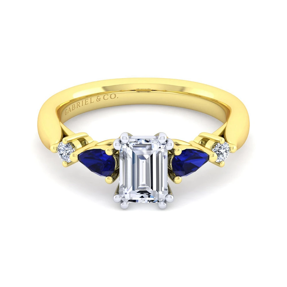 Gabriel & Co 6.5 x 5 Engagement Ring 14K Gold Classic ER6002E4M44SA