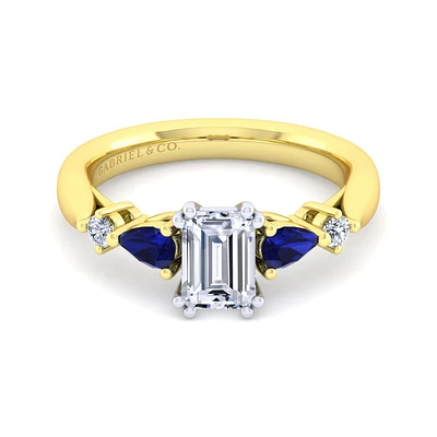 Gabriel & Co 6.5 x 5 Engagement Ring 14K Gold Classic ER6002E4M44SA