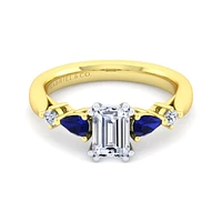 Gabriel & Co 6.5 x 5 Engagement Ring 14K Gold Classic ER6002E4M44SA