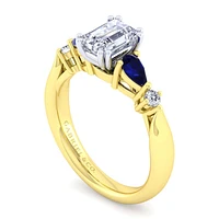 Gabriel & Co 6.5 x 5 Engagement Ring 14K Gold Classic ER6002E4M44SA