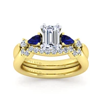 Gabriel & Co 6.5 x 5 Engagement Ring 14K Gold Classic ER6002E4M44SA
