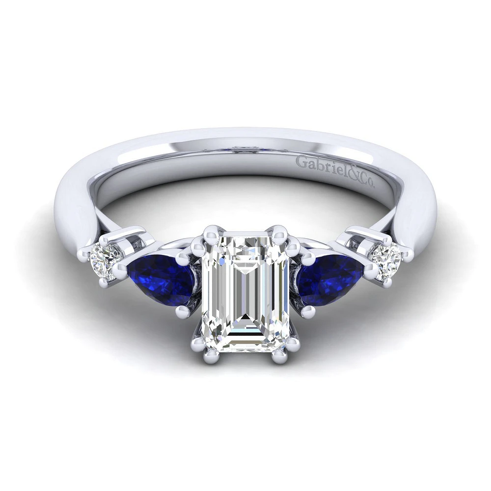 Gabriel & Co 6.5 x 5 Engagement Ring Platinum Classic ER6002E4PT4SA