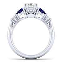 Gabriel & Co 6.5 x 5 Engagement Ring Platinum Classic ER6002E4PT4SA