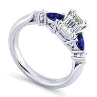 Gabriel & Co 6.5 x 5 Engagement Ring Platinum Classic ER6002E4PT4SA