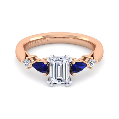 Gabriel & Co 6.5 x 5 Engagement Ring 14K Two-Tone Gold Classic ER6002E4T44SA