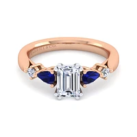 Gabriel & Co 6.5 x 5 Engagement Ring 14K Two-Tone Gold Classic ER6002E4T44SA