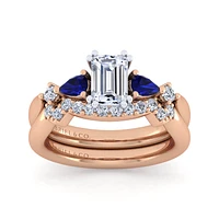 Gabriel & Co 6.5 x 5 Engagement Ring 14K Two-Tone Gold Classic ER6002E4T44SA
