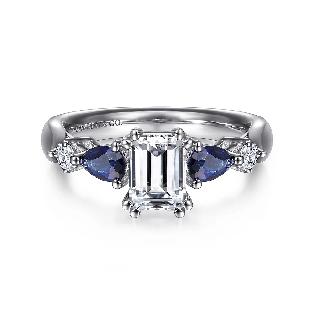 Gabriel & Co 6.5 x 5 Engagement Ring 14K White Gold Classic ER6002E4W44SA