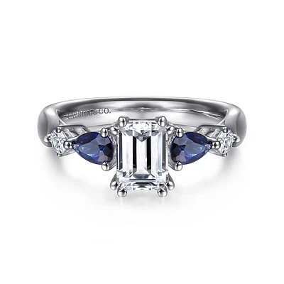 Gabriel & Co 6.5 x 5 Engagement Ring 14K White Gold Classic ER6002E4W44SA