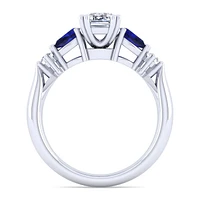 Gabriel & Co 6.5 x 5 Engagement Ring 14K White Gold Classic ER6002E4W44SA