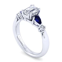 Gabriel & Co 6.5 x 5 Engagement Ring 14K White Gold Classic ER6002E4W44SA